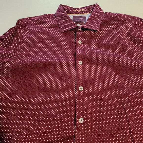 Ricky Singh Cactus Man Shirt‎ Long Sleeve Red White Polka Dot Large EUC - Picture 2 of 10